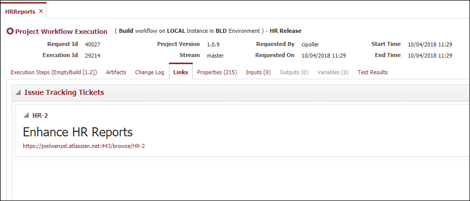 Add the Jira Issue to the commit message when pushing a change to source control for each integration with FlexDeploy.