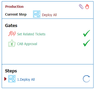 Both tickets are approved and set in the Production stage in FlexDeploy. 