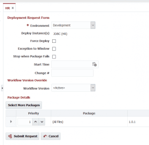 The Deployment Request Form