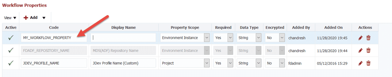 FlexDeploy UX Improvement: view the most important attributes for a property without scrolling.