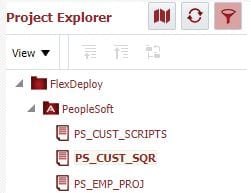 3 PeopleSoft projects in FlexDeploy