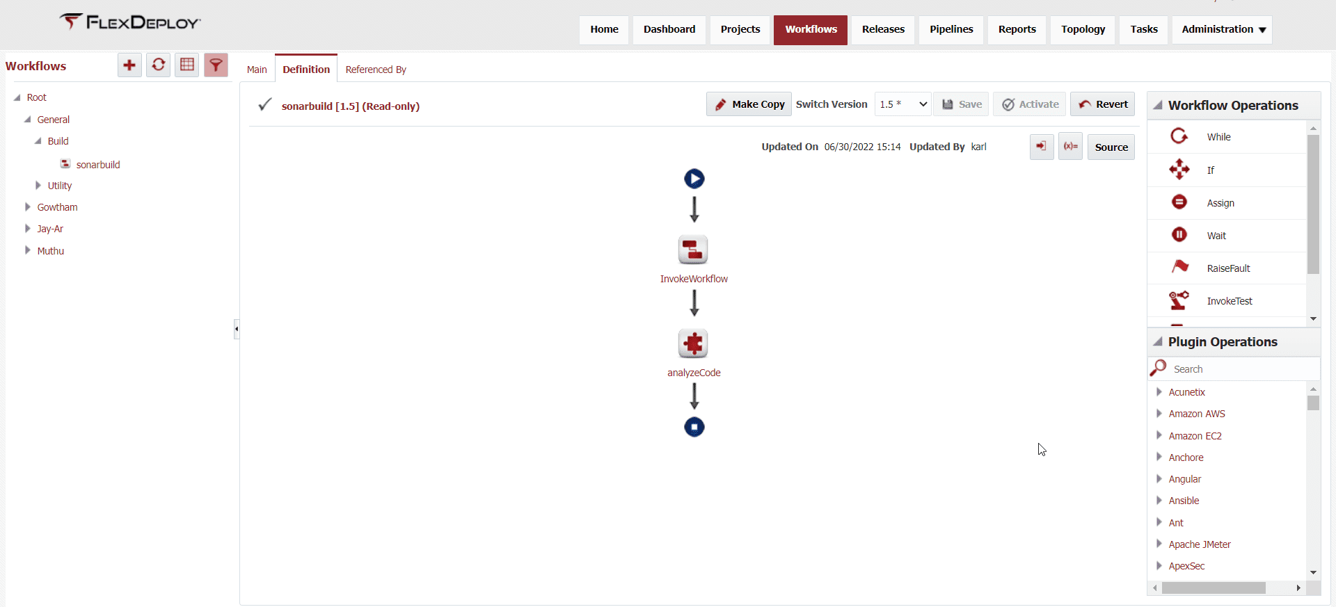 Scan integration - Sonar workflow