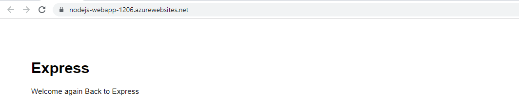 Verify the deployed application through Web App url.