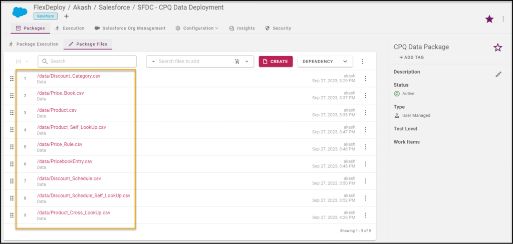 Your complete package is now ready, with the objects' data files organized in the appropriate sequence.