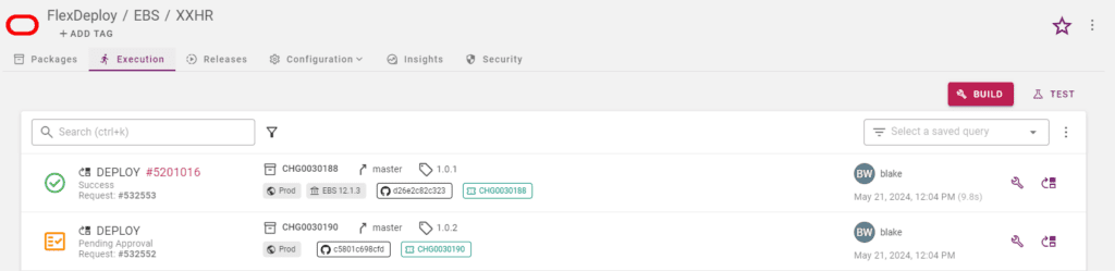 Sending deployment requests to Production environment in FlexDeploy