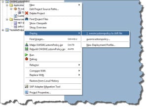Deploying the JDeveloper project to a JAR file