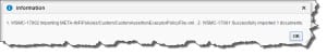The report after importing a ZIP file