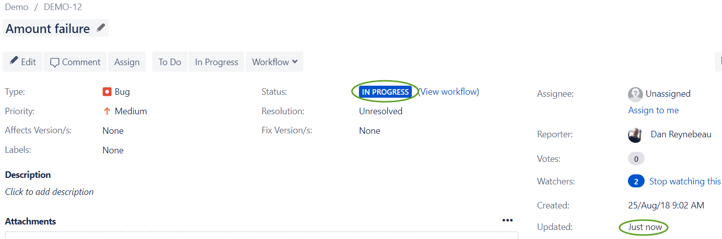 Jira tickets are automatically updated with FlexDeploy.