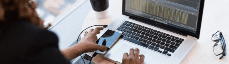 woman working on computer