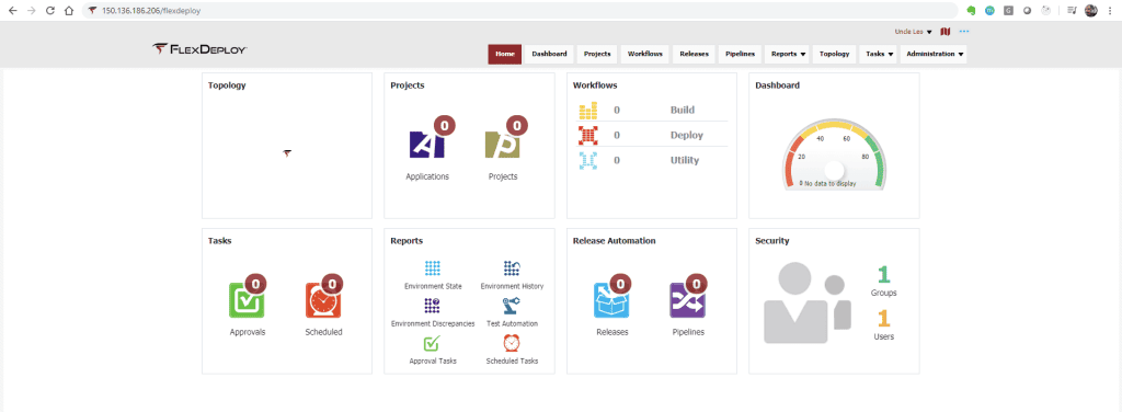 FlexDeploy Home Page
