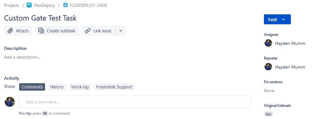 Jira Issue In Test Status