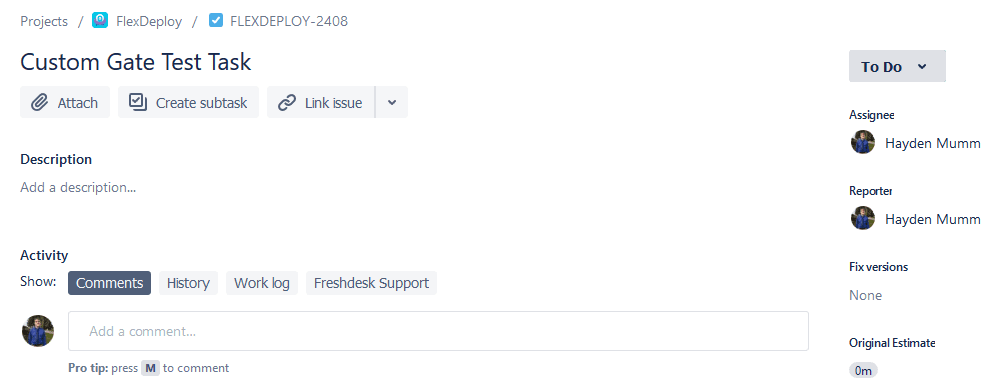 Jira Issue In To Do State
