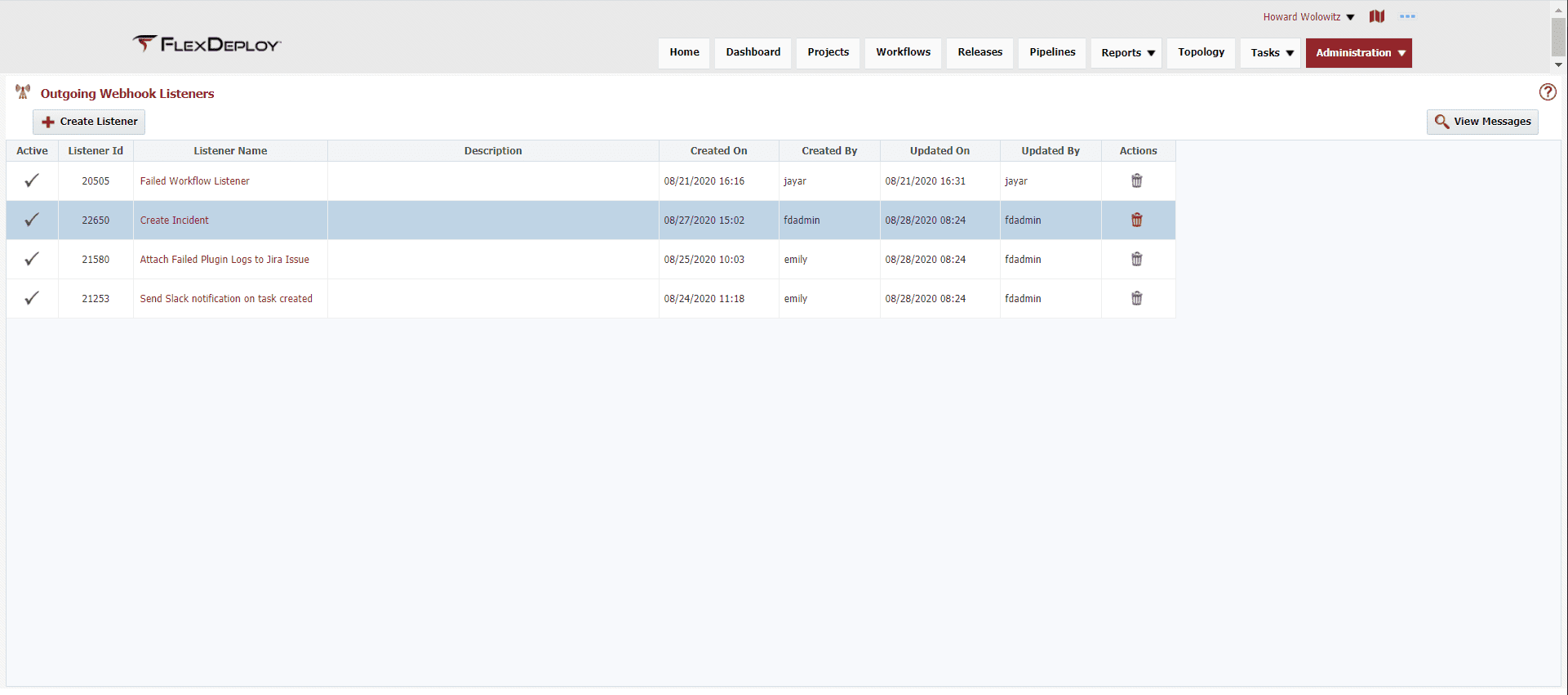 "Create Incident" in FlexDeploy