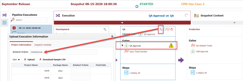 New Ticket created in FlexDeploy for ServiceNow