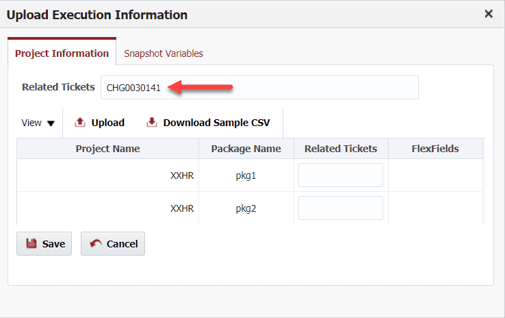 A change ticket in Flexagon's FlexDeploy