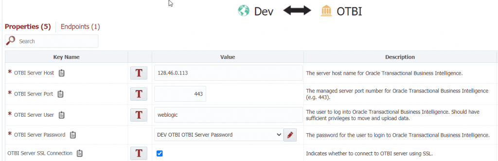 Environment Properties in FlexDeploy's OTBI Plugin