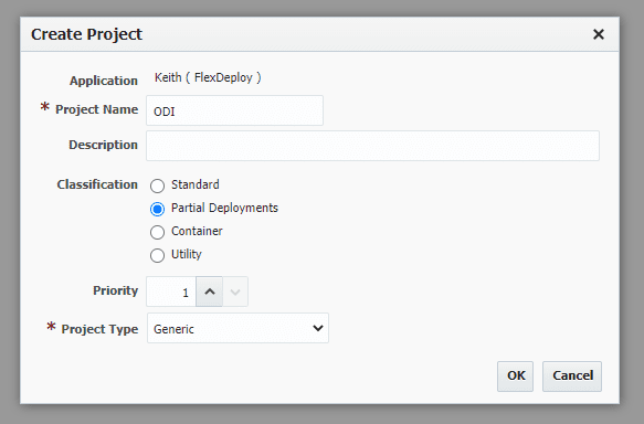 Create ODI Project in FlexDeploy.