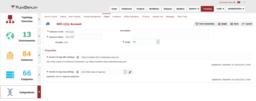 Oracle CX Commerce in FlexDeploy