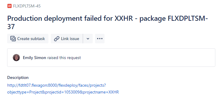 Production deployment failure notification