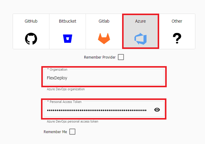 Options for Git providers
