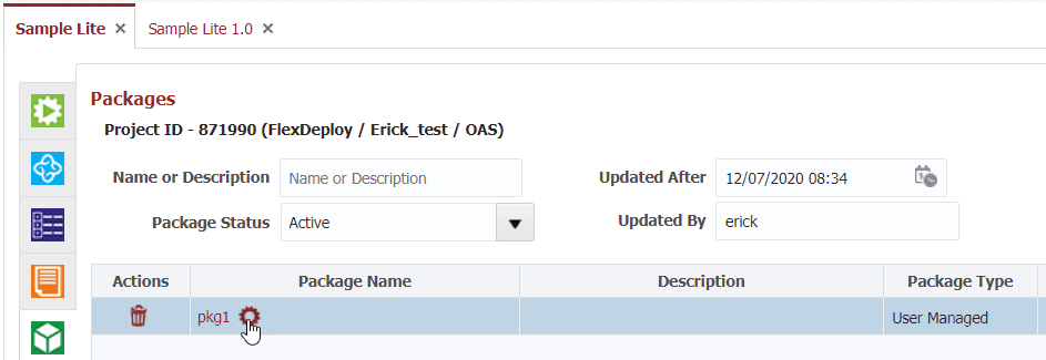 A package that will execute the linked build workflow