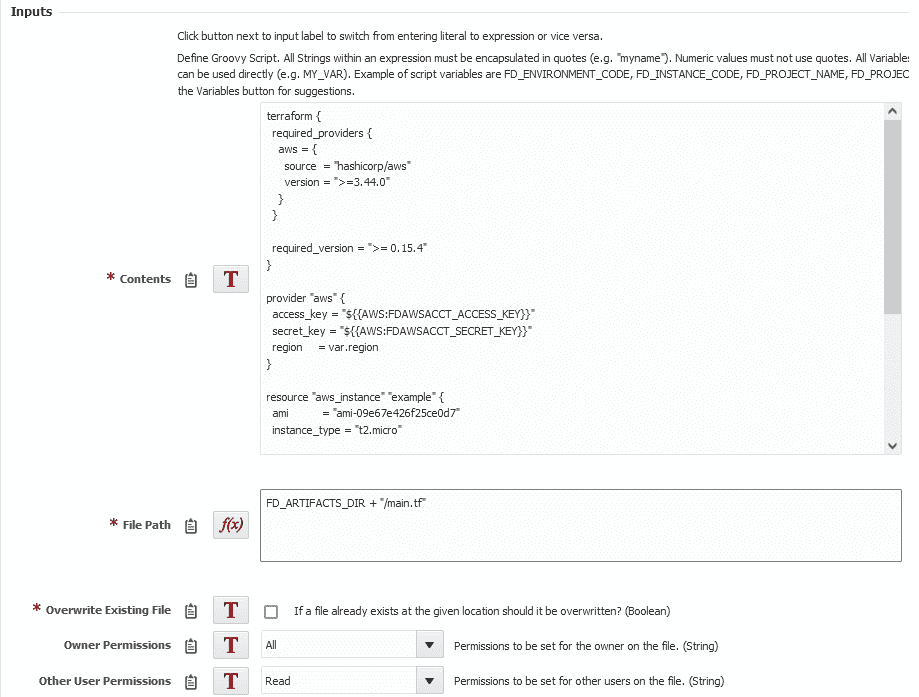 create file step