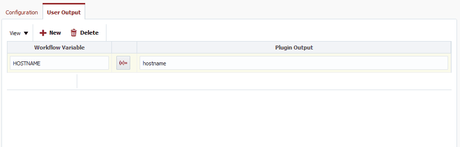 user defined output