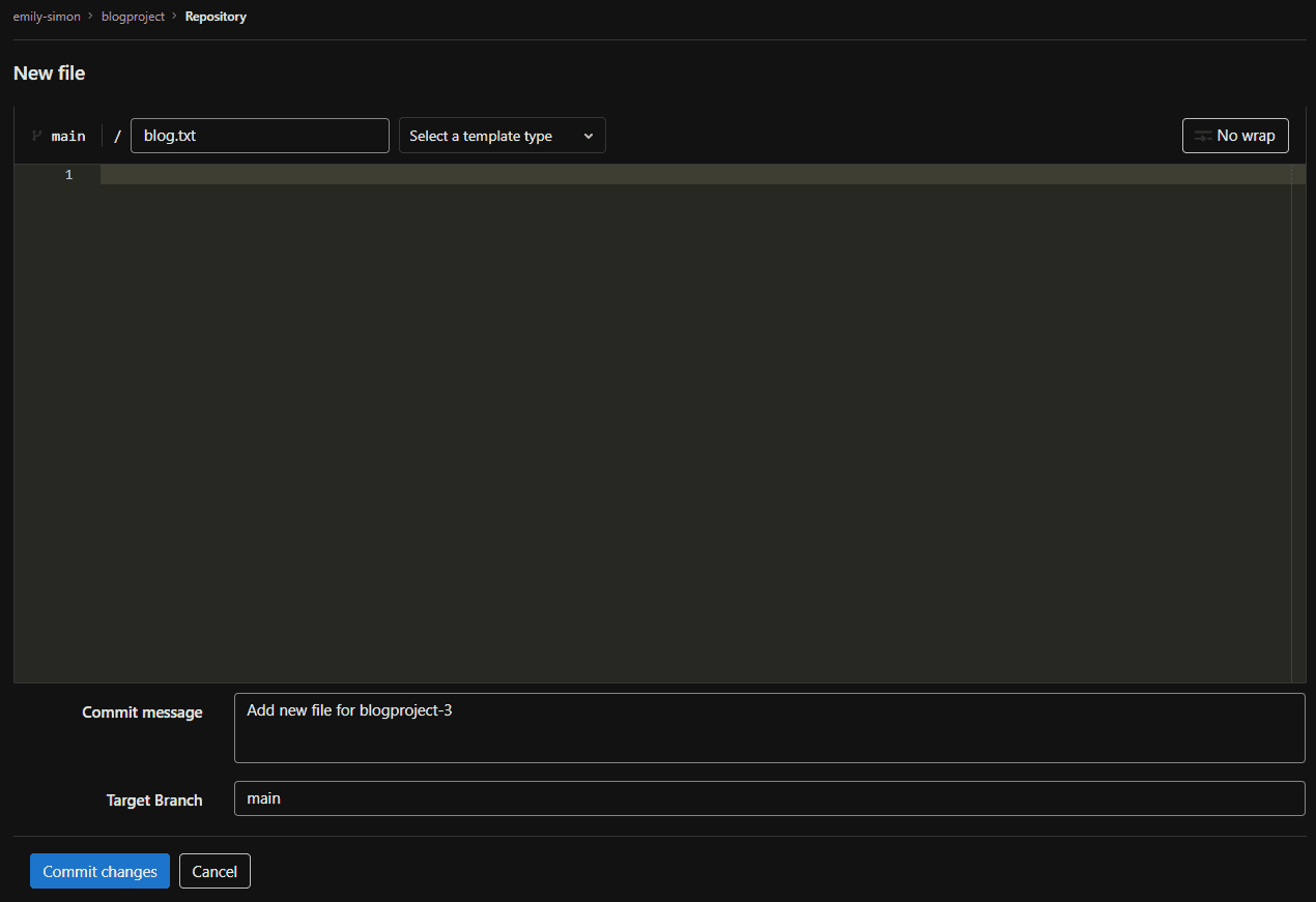 Committing a new file in GitLab