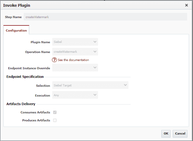 Create watermark file for Siebel configuration