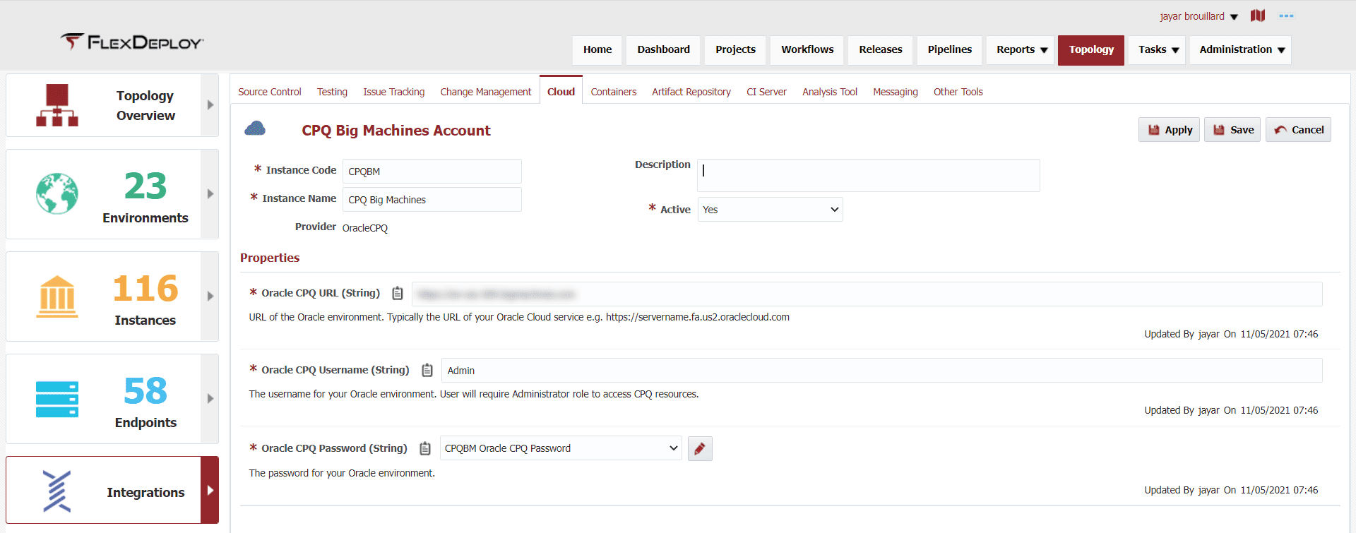 Integration Cloud Account