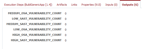outputs tab