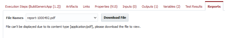 reports tab
