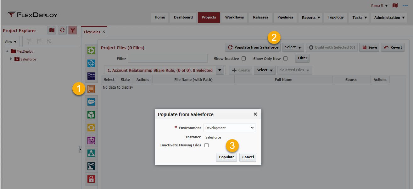 Populating files from Salesforce