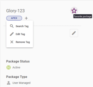 Tagging and favoriting a package