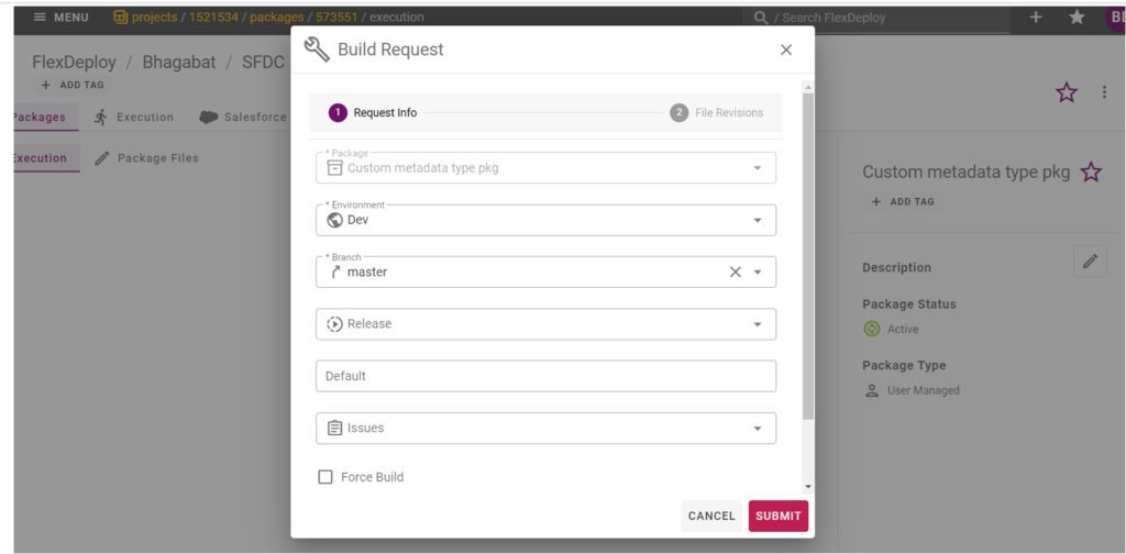 FlexDeploy creates an Artifact that will be used to deploy to other environments.