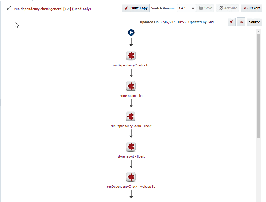 OWASP Dependency-check utility workflow