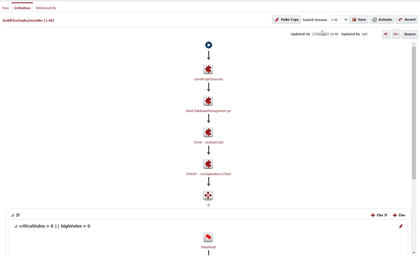 OWASP-dependency-check build workflow