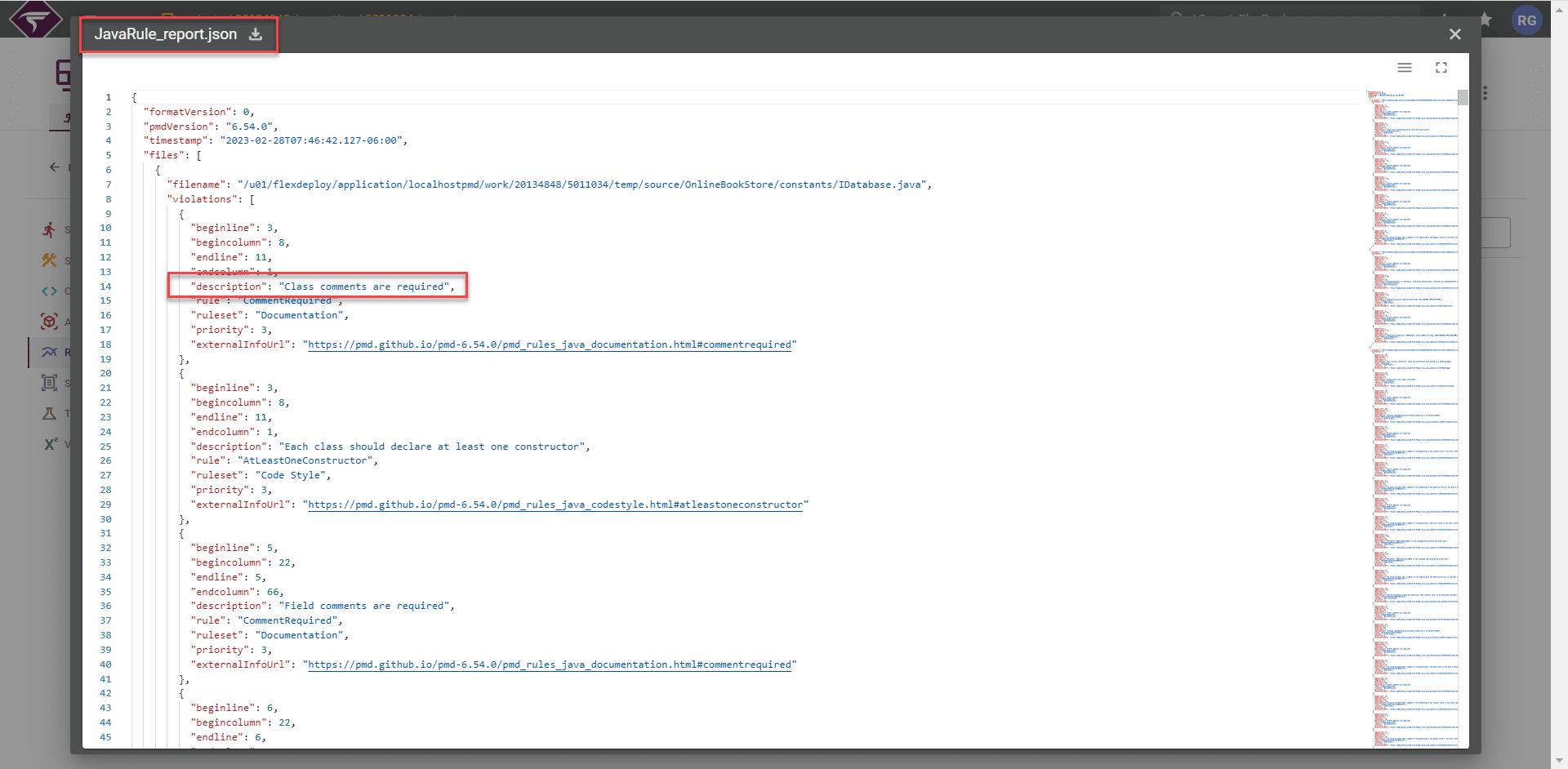 You can view the full original report in the Reports tab.