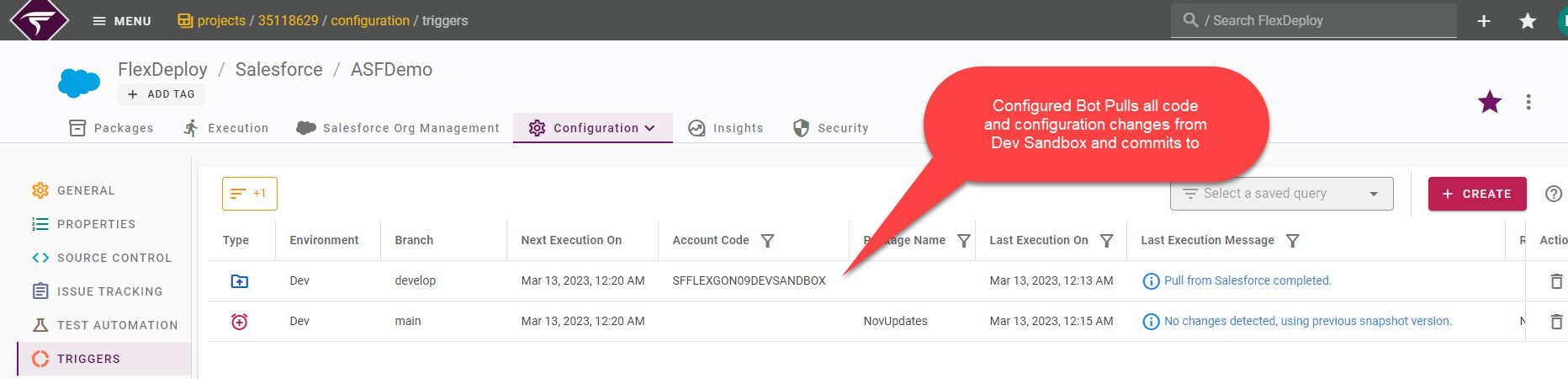 Automatically Source Control Code and Configurations