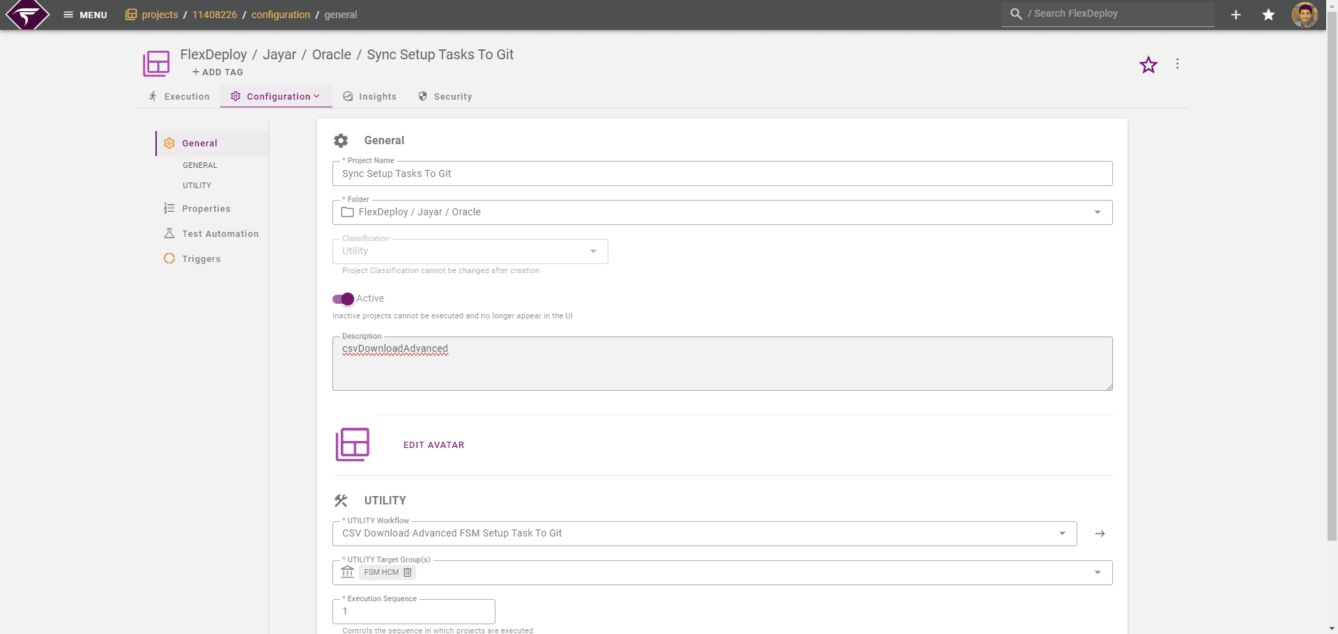 Sync Setup Tasks to Git Config