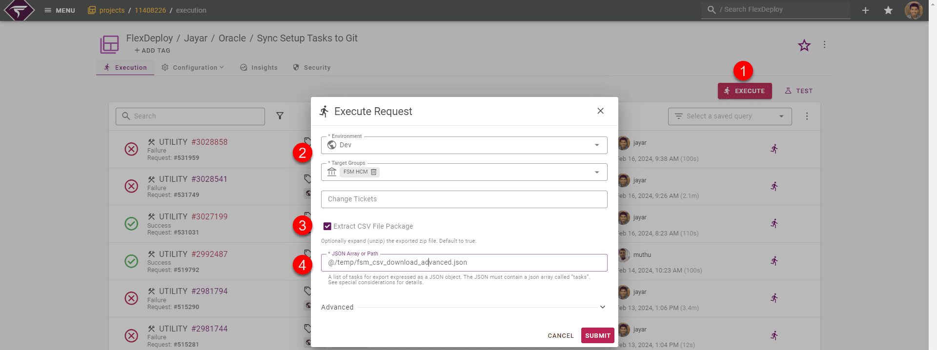 Execute Request